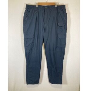 Tactical Gorpcore Propper Mens 44/34 Navy Blue Ripstop Multi Pocket Cargo Pants